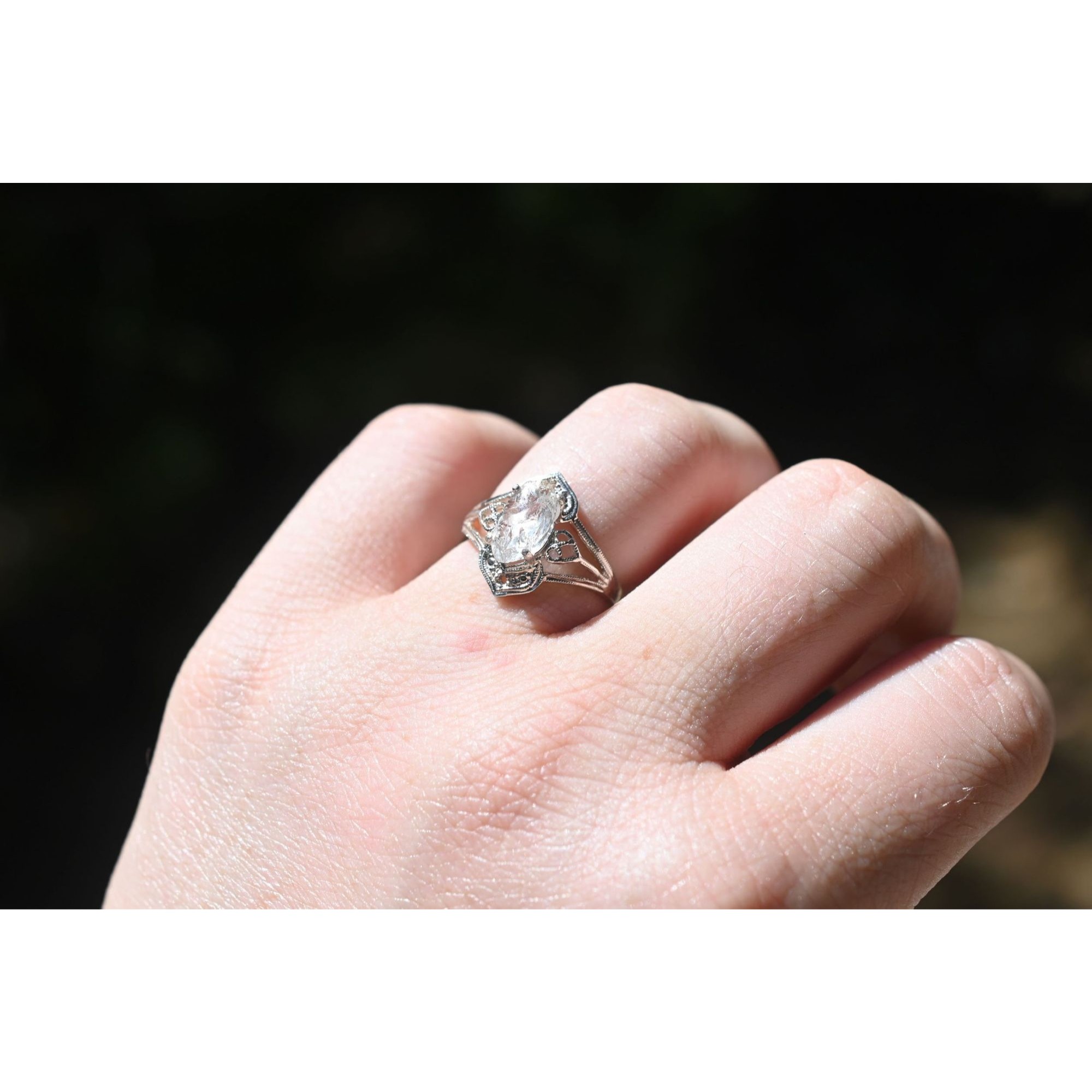 Simple Diamond Engagement Ring Raw Diamond Ring Rough Uncut Diamond Ring Mode